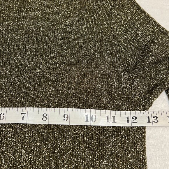 Ann Taylor Metallic Long Sleeve Sweater Top Women’s Small – Sparkly Knit Black - Picture 8 of 9